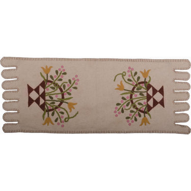 Flower Basket Table Runner Cream TRJM0031 - The Fox Decor